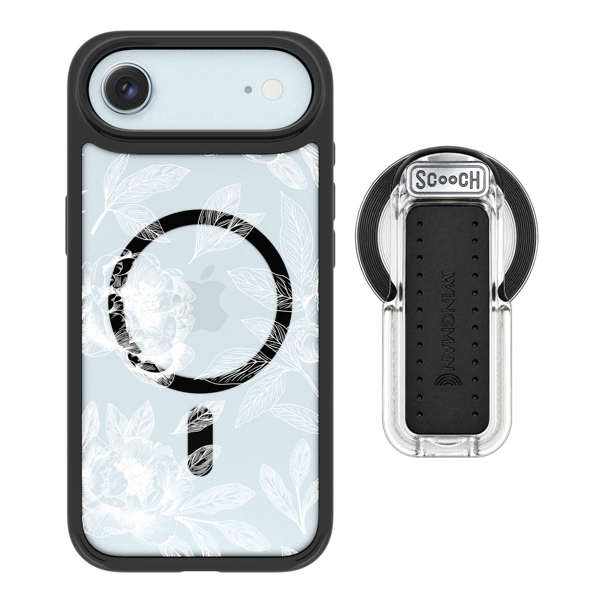 Scooch MagCase Chinoiserie for iPhone Air — MagSafe Wingback Bundle - Clear