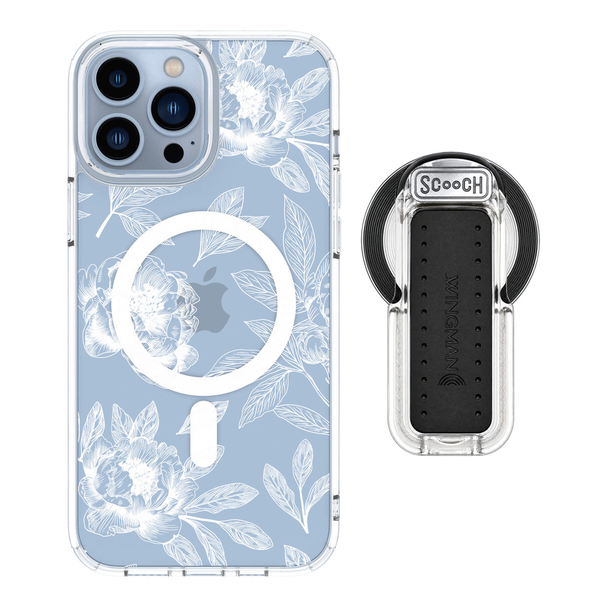 Scooch MagCase Chinoiserie for iPhone 13 Pro Max — MagSafe Wingback Bundle - Clear
