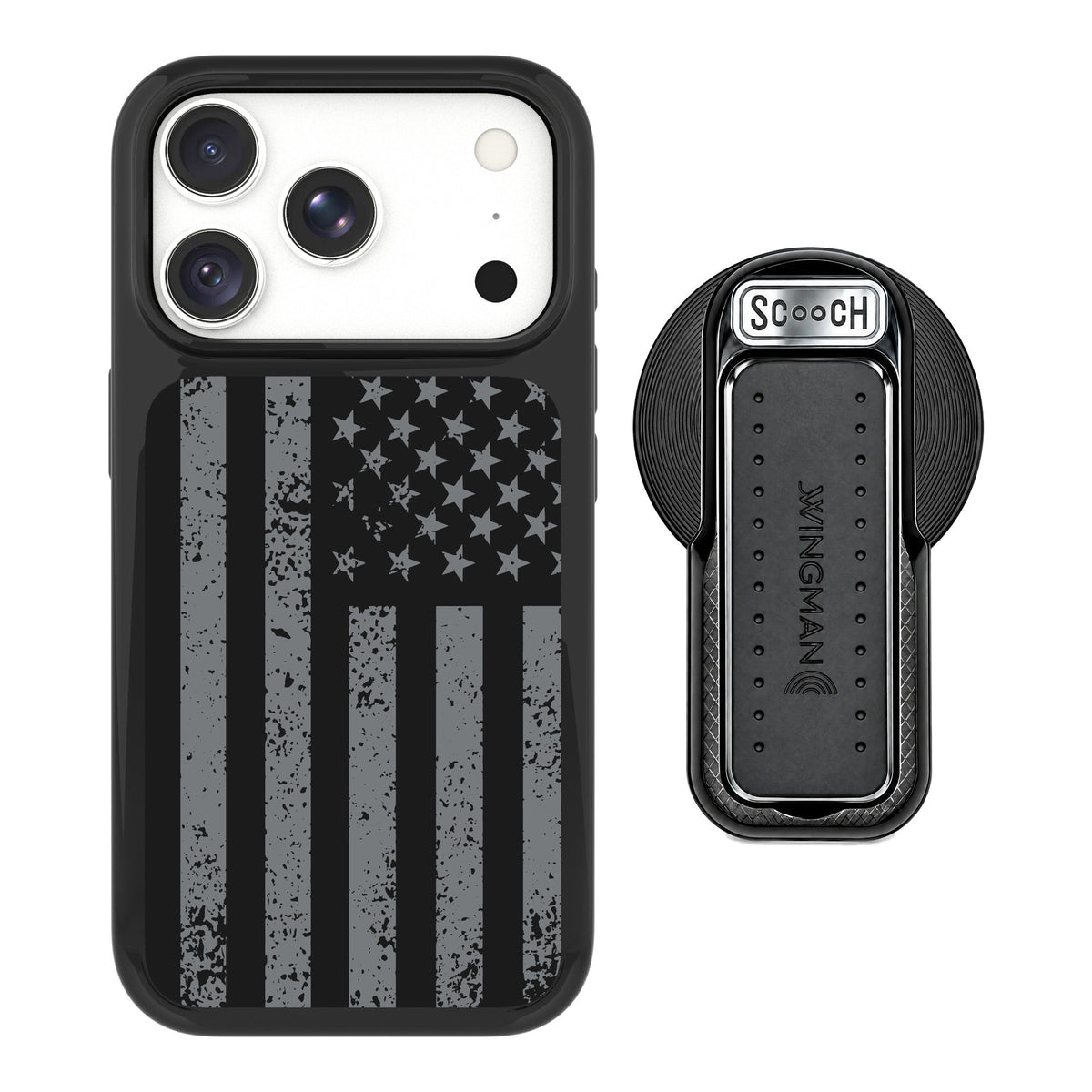 Scooch MagCase Weathered Glory for iPhone 18 Pro Max — MagSafe Wingback Bundle - Black