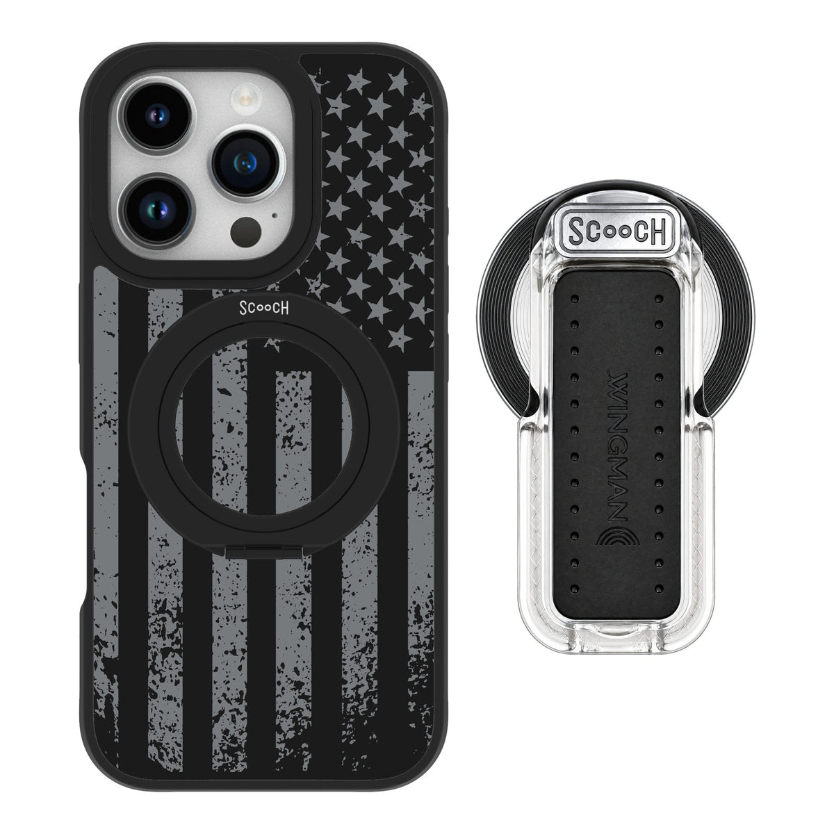 Scooch MagCase Weathered Glory for iPhone 16 Pro — MagSafe Wingback Bundle - Clear