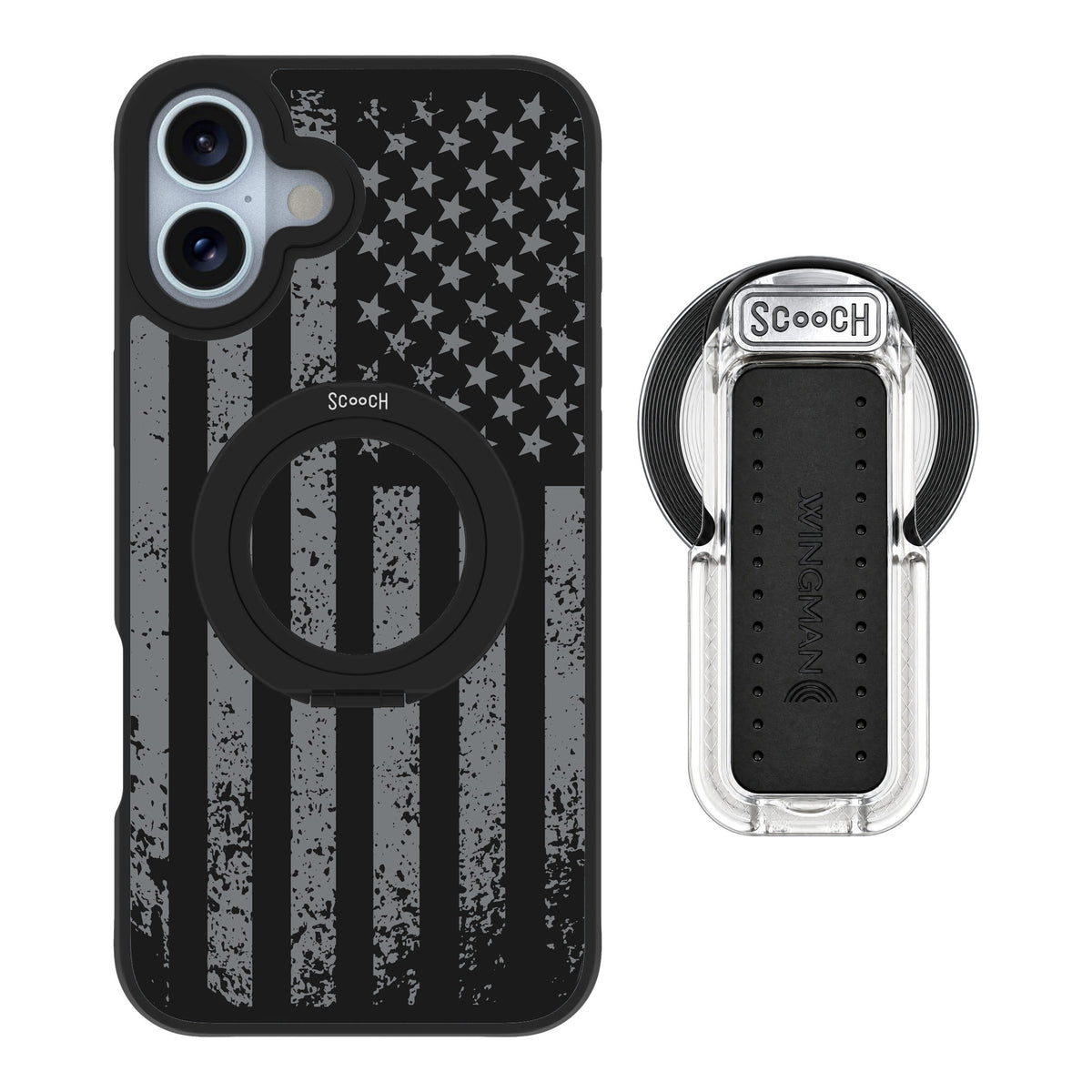 Scooch MagCase Weathered Glory for iPhone 16 Plus — MagSafe Wingback Bundle - Clear