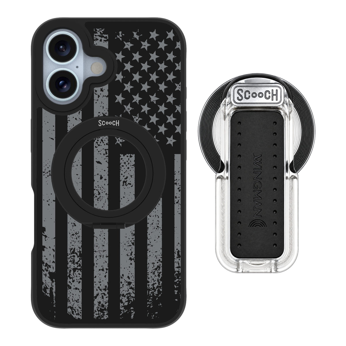 Scooch MagCase Weathered Glory for iPhone 16 — MagSafe Wingback Bundle - Clear