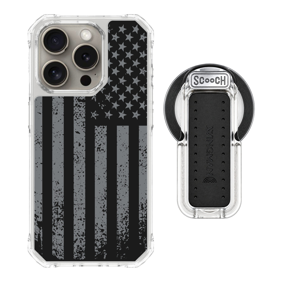 Scooch MagCase Weathered Glory for iPhone 15 Pro — MagSafe Wingback Bundle - Clear