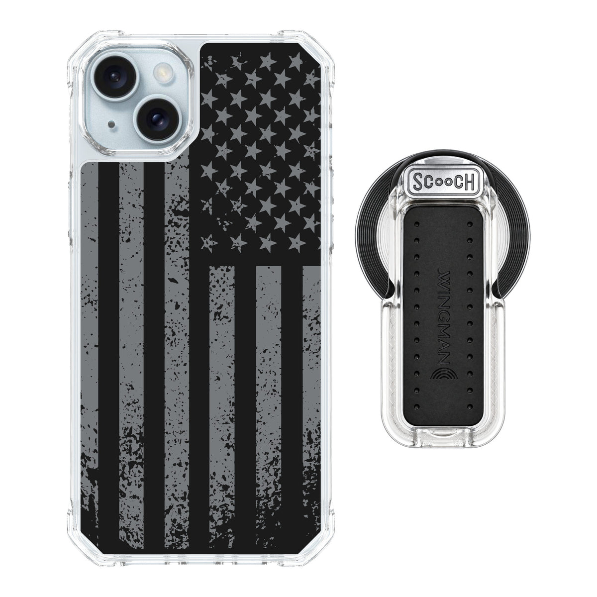 Scooch MagCase Weathered Glory for iPhone 15 Plus — MagSafe Wingback Bundle - Clear