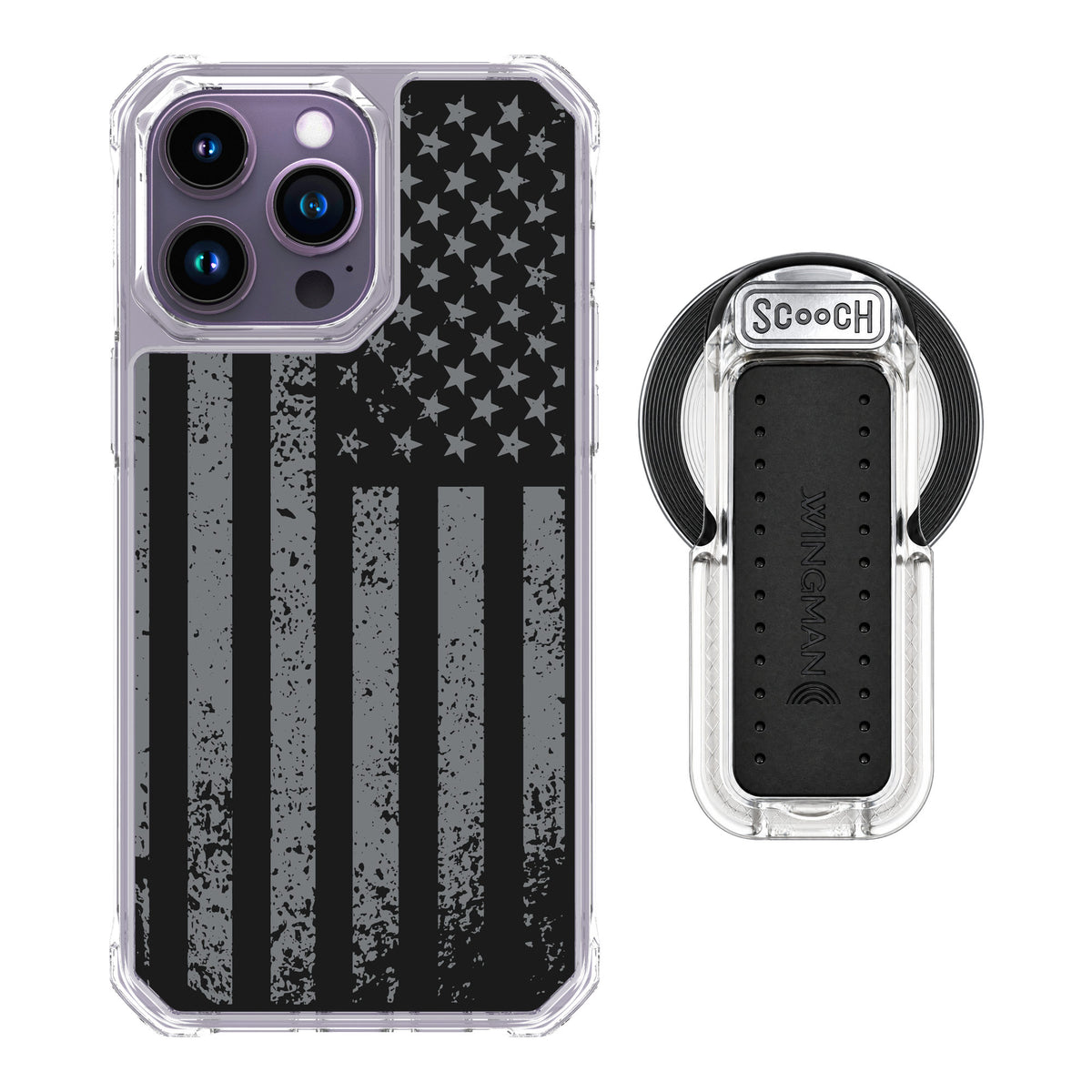 Scooch MagCase Weathered Glory for iPhone 14 Pro Max — MagSafe Wingback Bundle - Clear