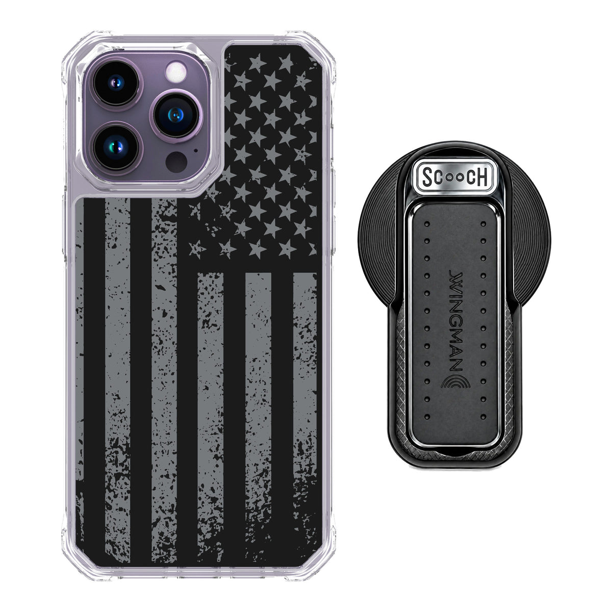 Scooch MagCase Weathered Glory for iPhone 14 Pro Max — MagSafe Wingback Bundle - Black