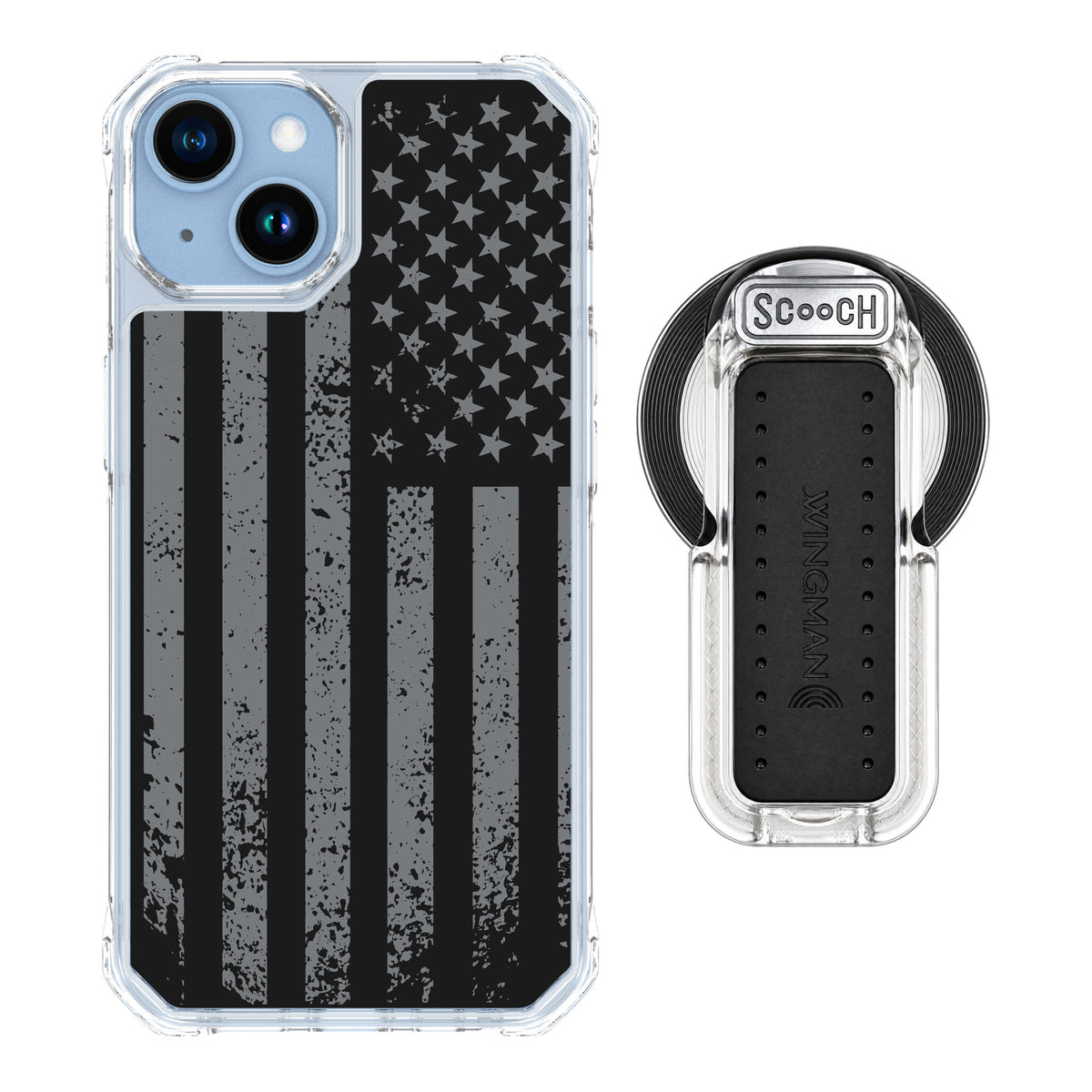 Scooch MagCase Weathered Glory for iPhone 14 — MagSafe Wingback Bundle - Clear