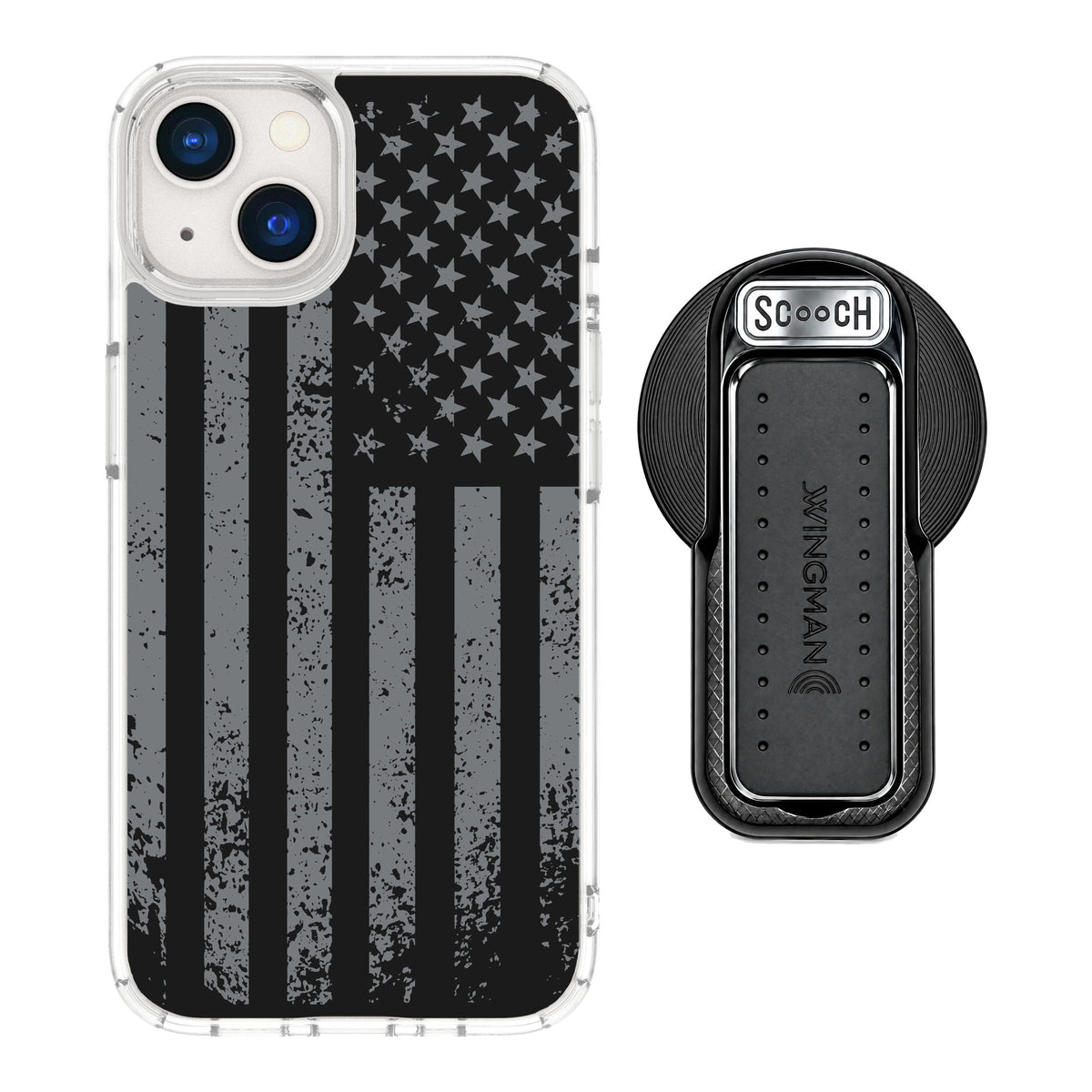 Scooch MagCase Weathered Glory for iPhone 13 — MagSafe Wingback Bundle - Black