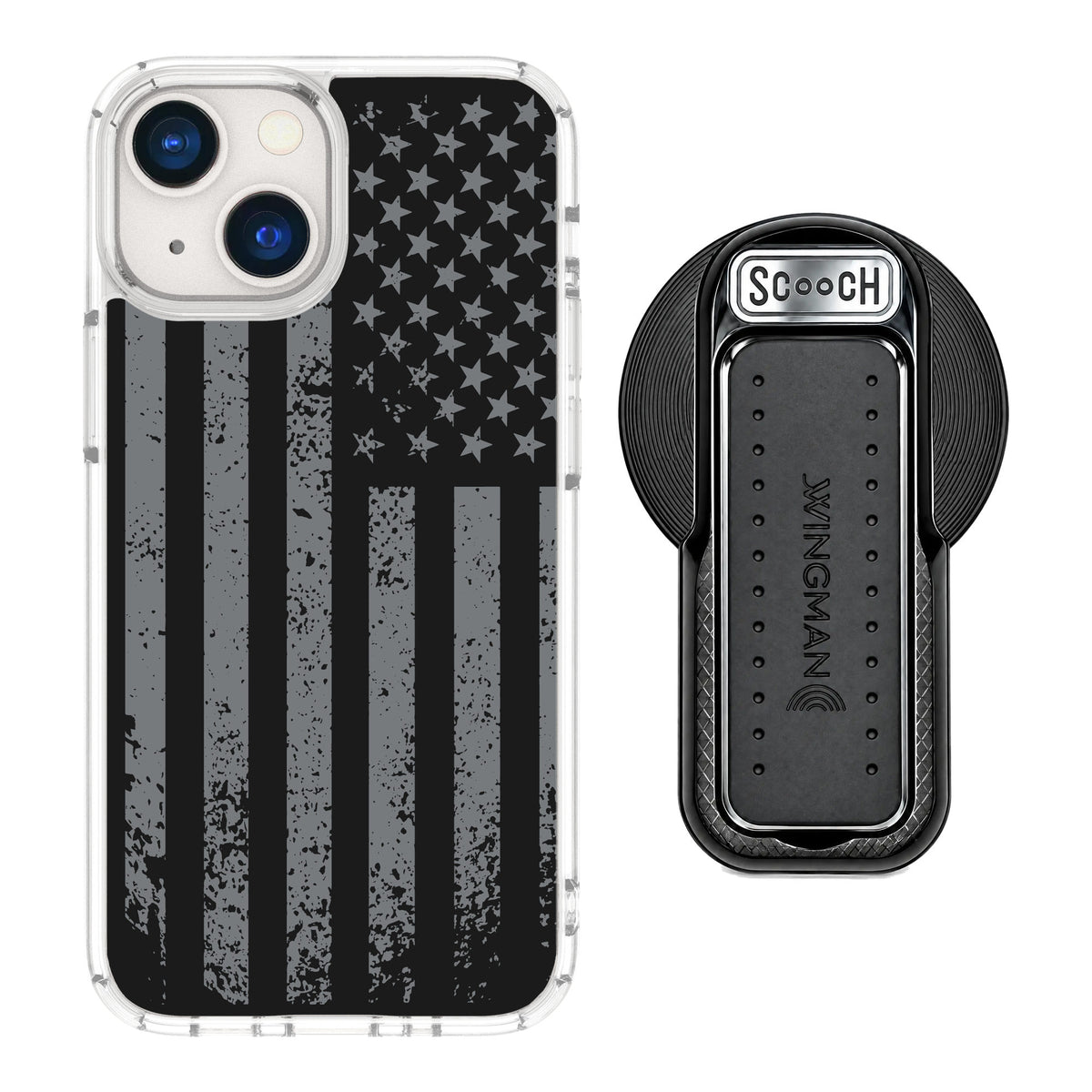 Scooch MagCase Weathered Glory for iPhone 13 mini — MagSafe Wingback Bundle - Black