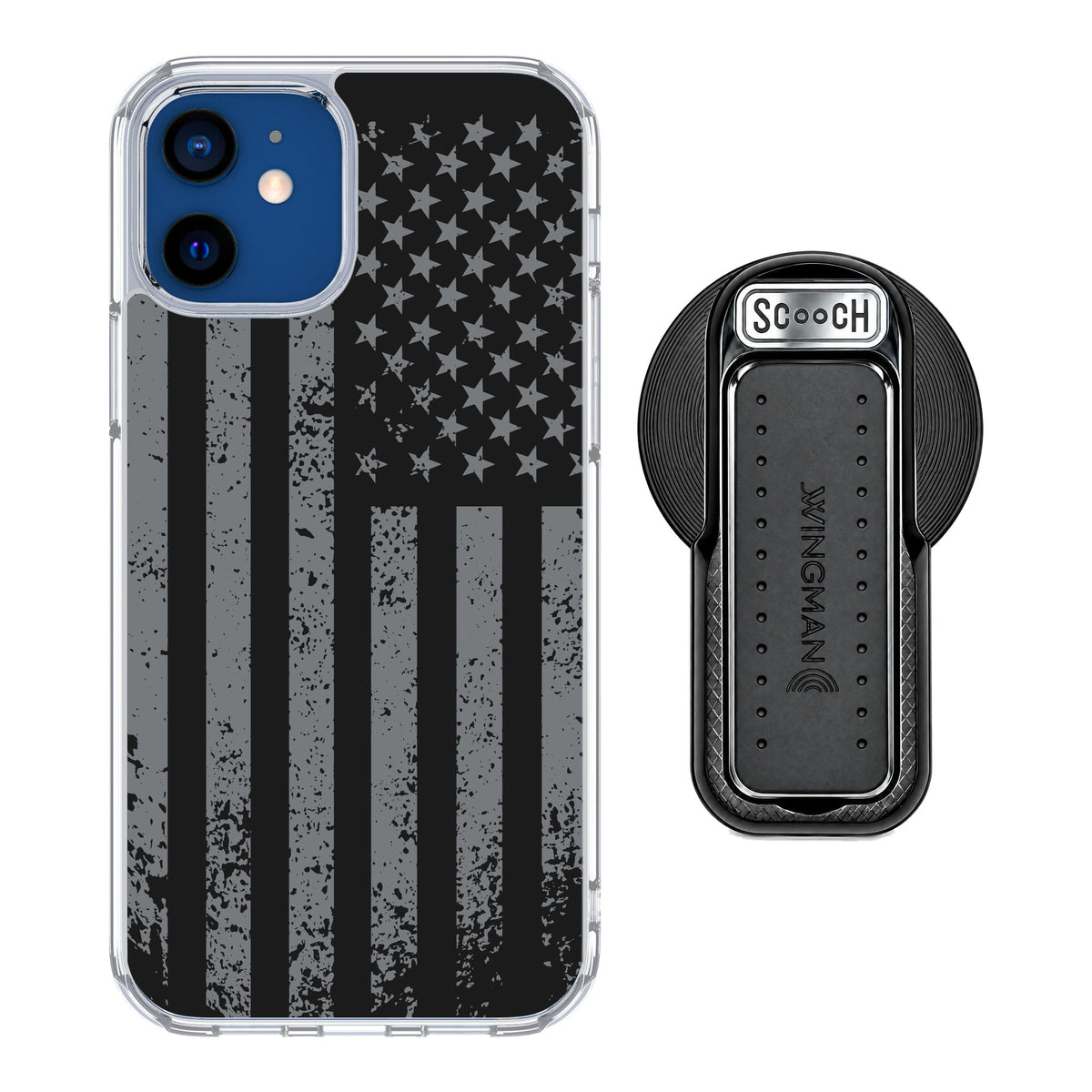 Scooch MagCase Weathered Glory for iPhone 12 — MagSafe Wingback Bundle - Black
