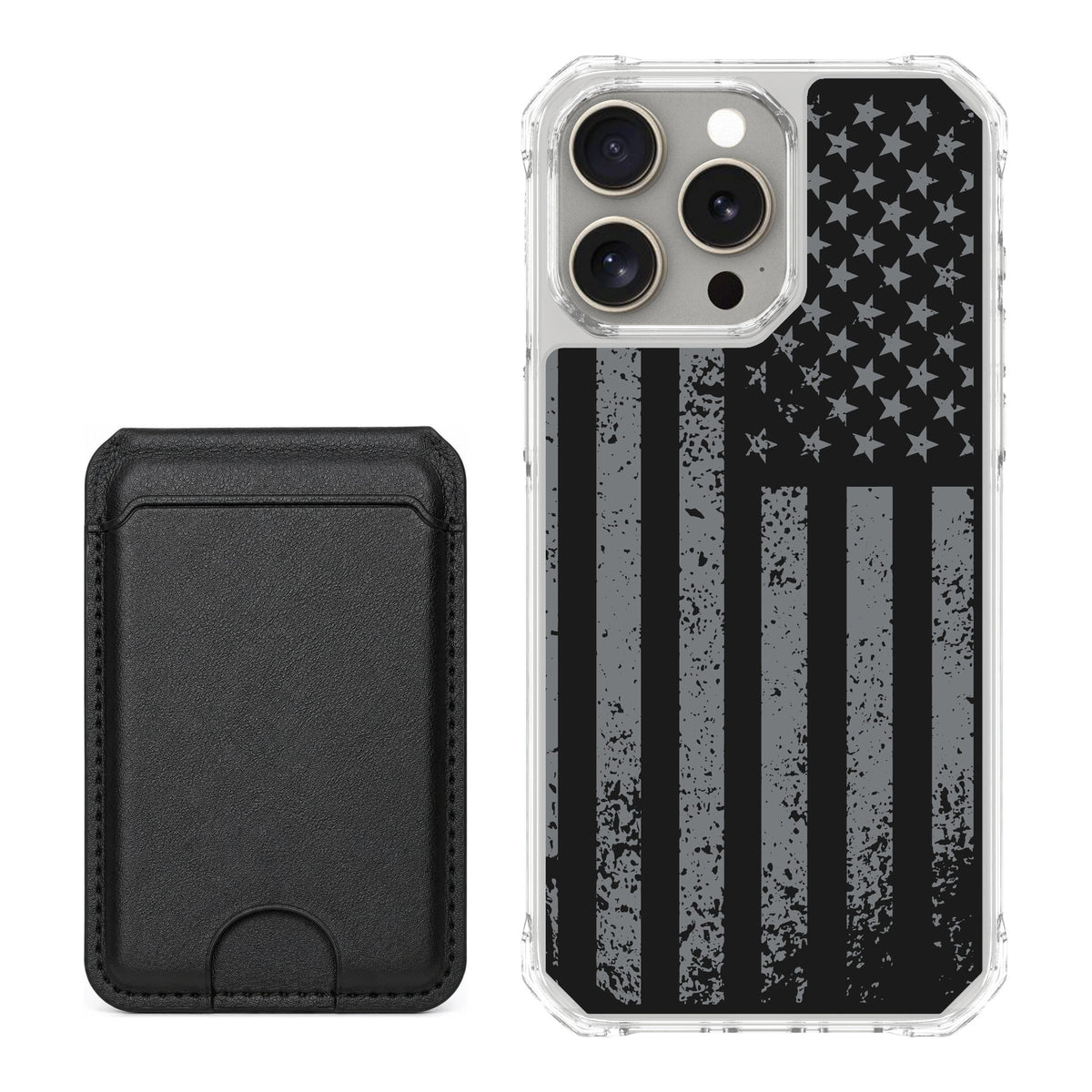 Scooch MagCase Weathered Glory for iPhone 15 Pro Max — Black MagWallet Bundle