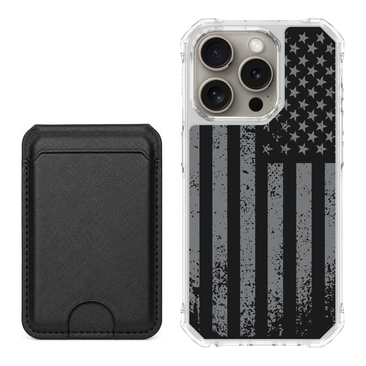 Scooch MagCase Weathered Glory for iPhone 15 Pro — Black MagWallet Bundle
