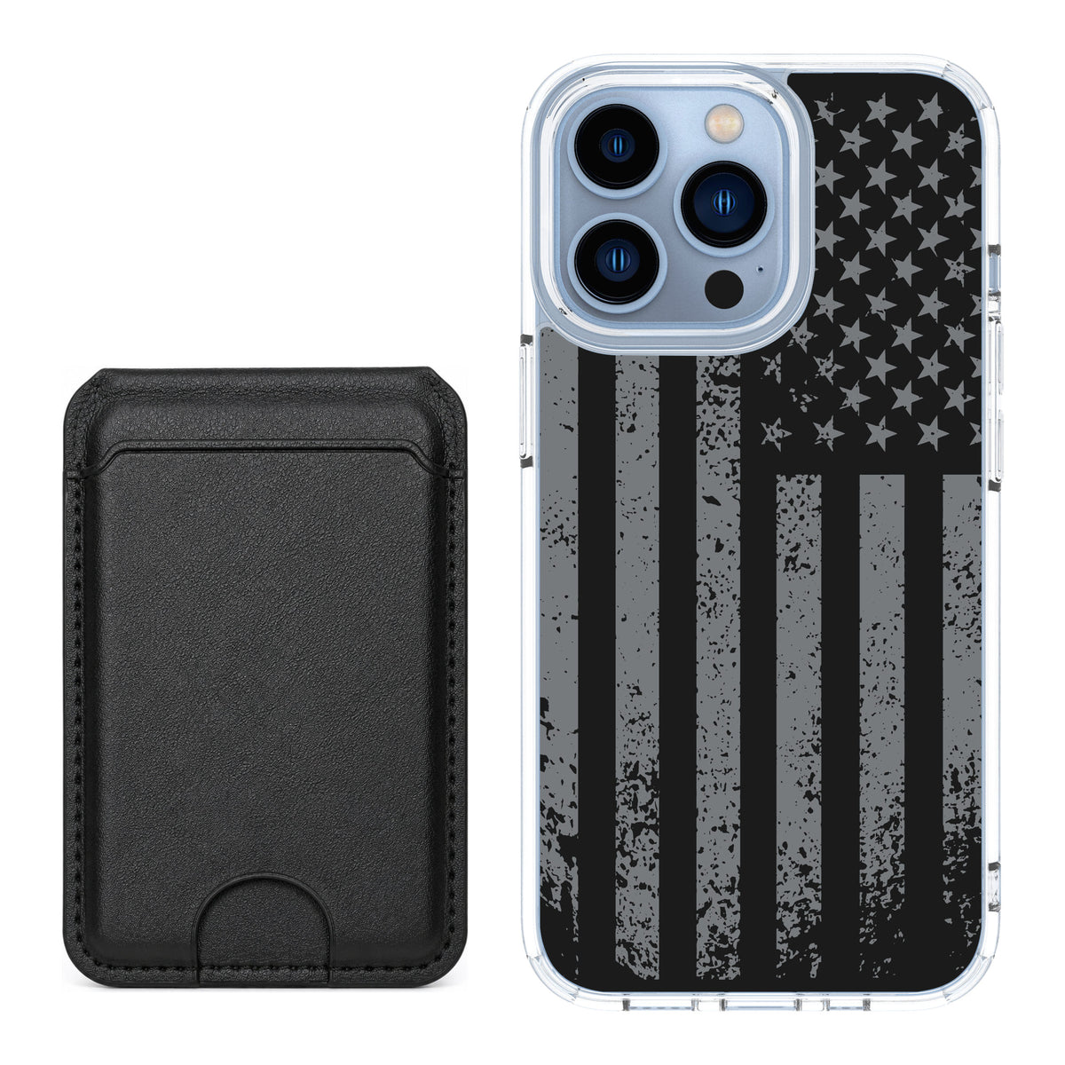 Scooch MagCase Weathered Glory for iPhone 13 Pro — Black MagWallet Bundle