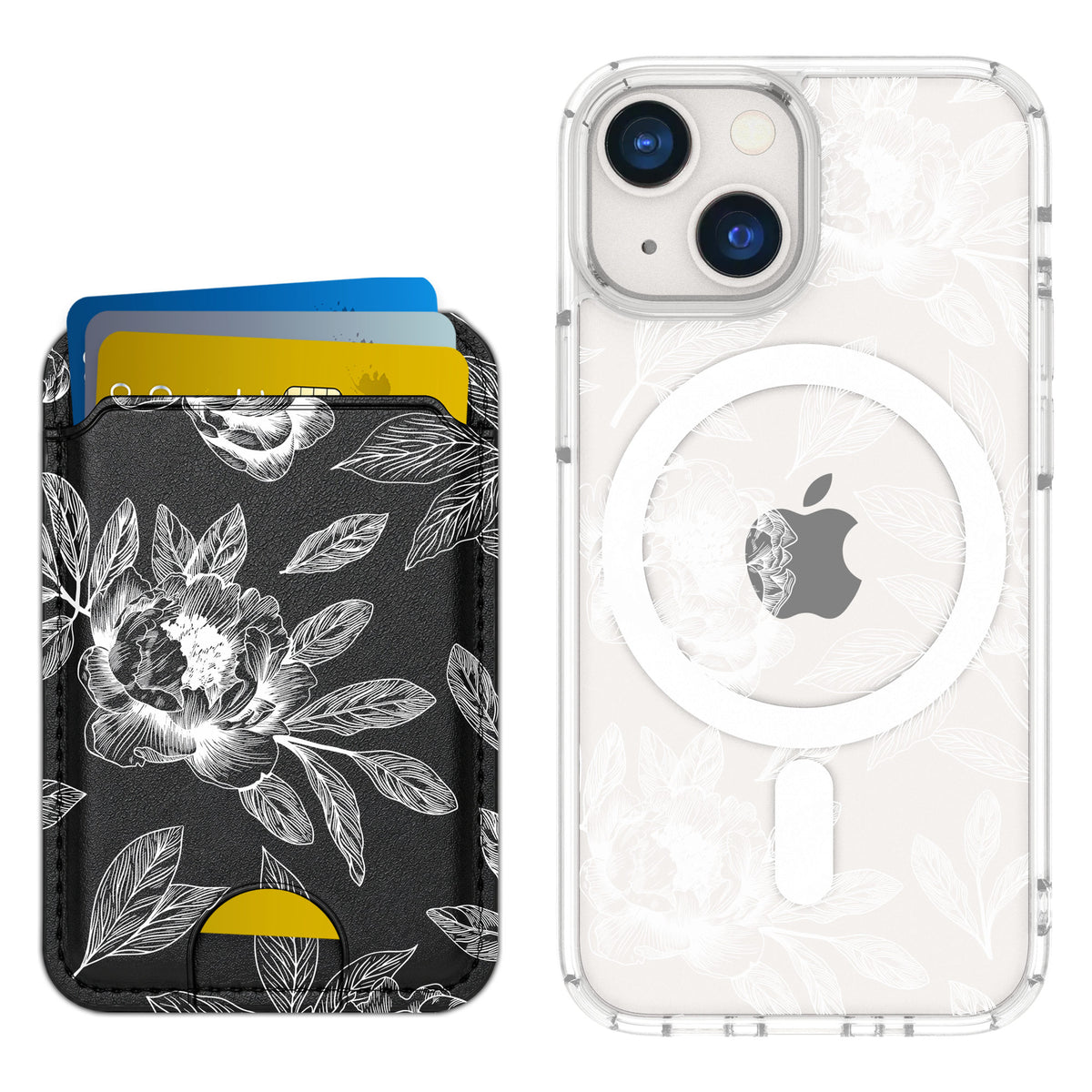 Scooch MagCase Chinoiserie for iPhone 13 mini — Matching MagWallet Bundle