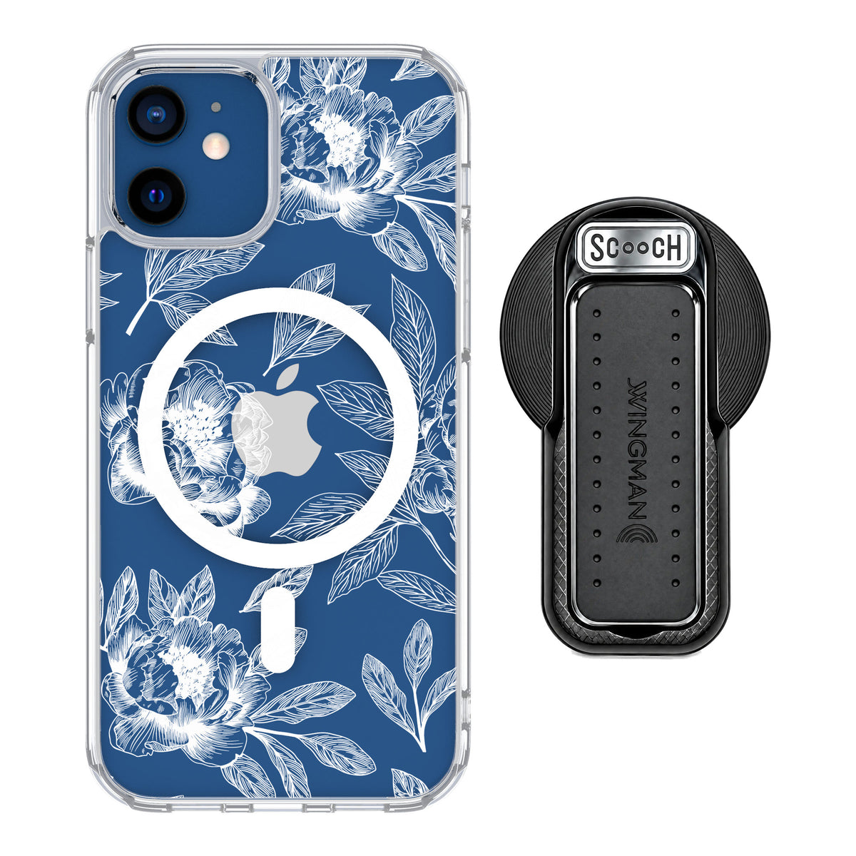 Scooch MagCase Chinoiserie for iPhone 12 — MagSafe Wingback Bundle - Black