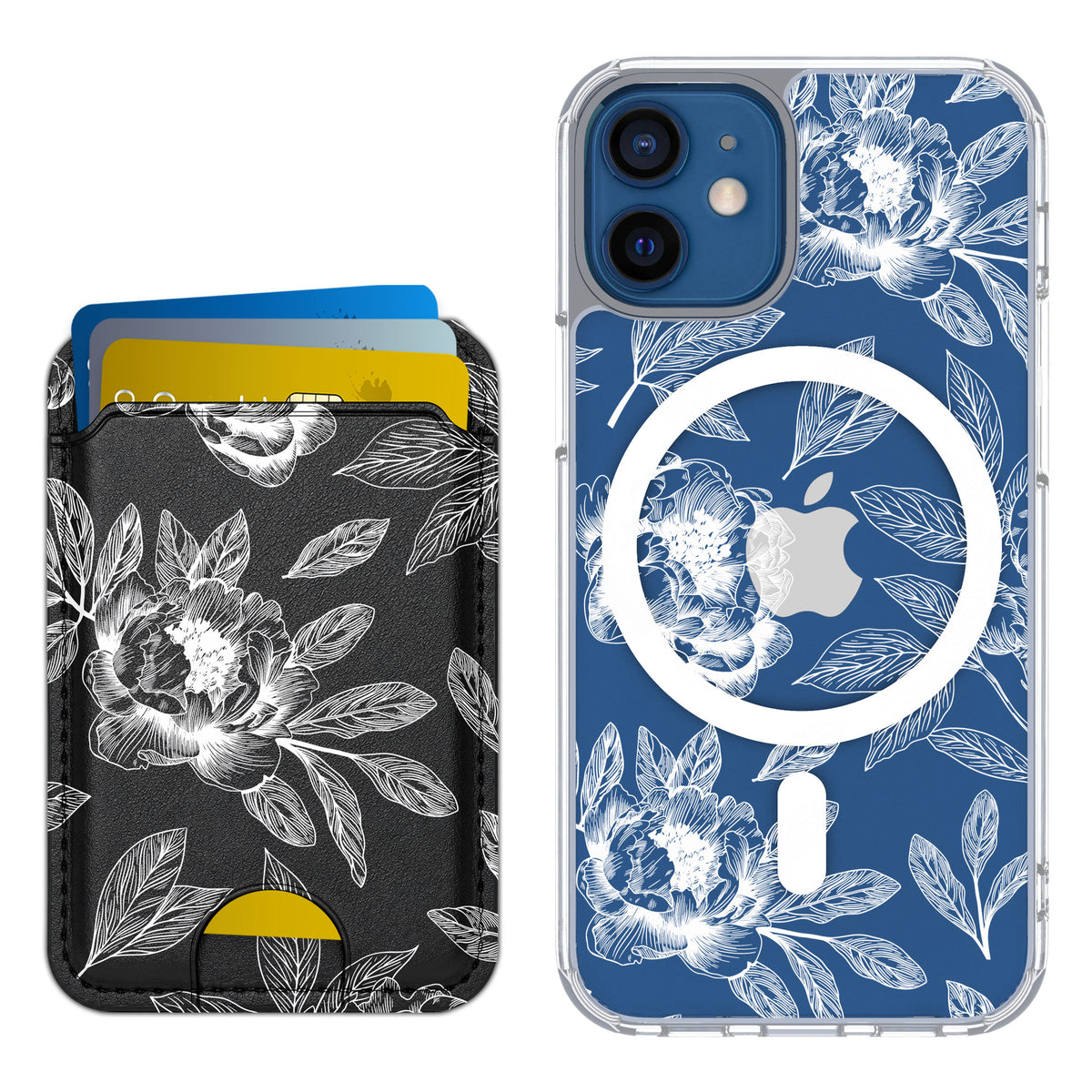 Scooch MagCase Chinoiserie for iPhone 12 mini — Matching MagWallet Bundle