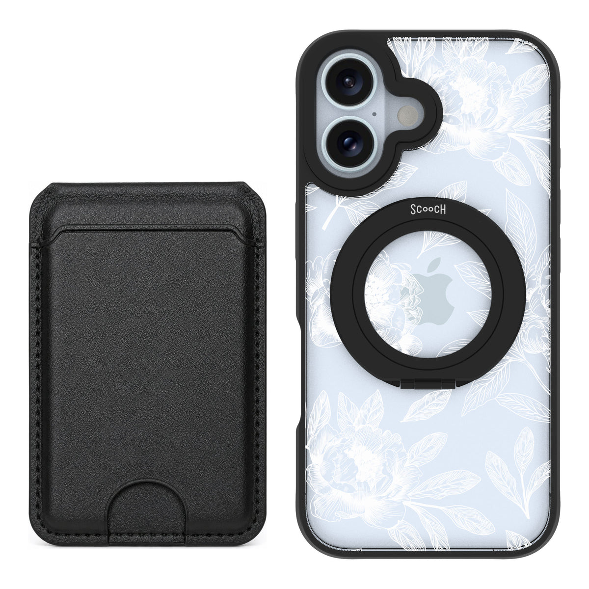 Scooch MagCase Chinoiserie for iPhone 16 — Black MagWallet Bundle