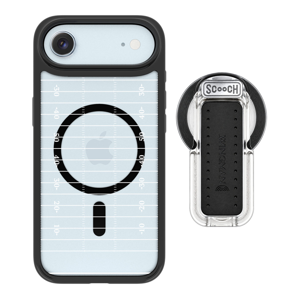 Scooch MagCase Yard Lines for iPhone Air — MagSafe Wingback Bundle - Clear