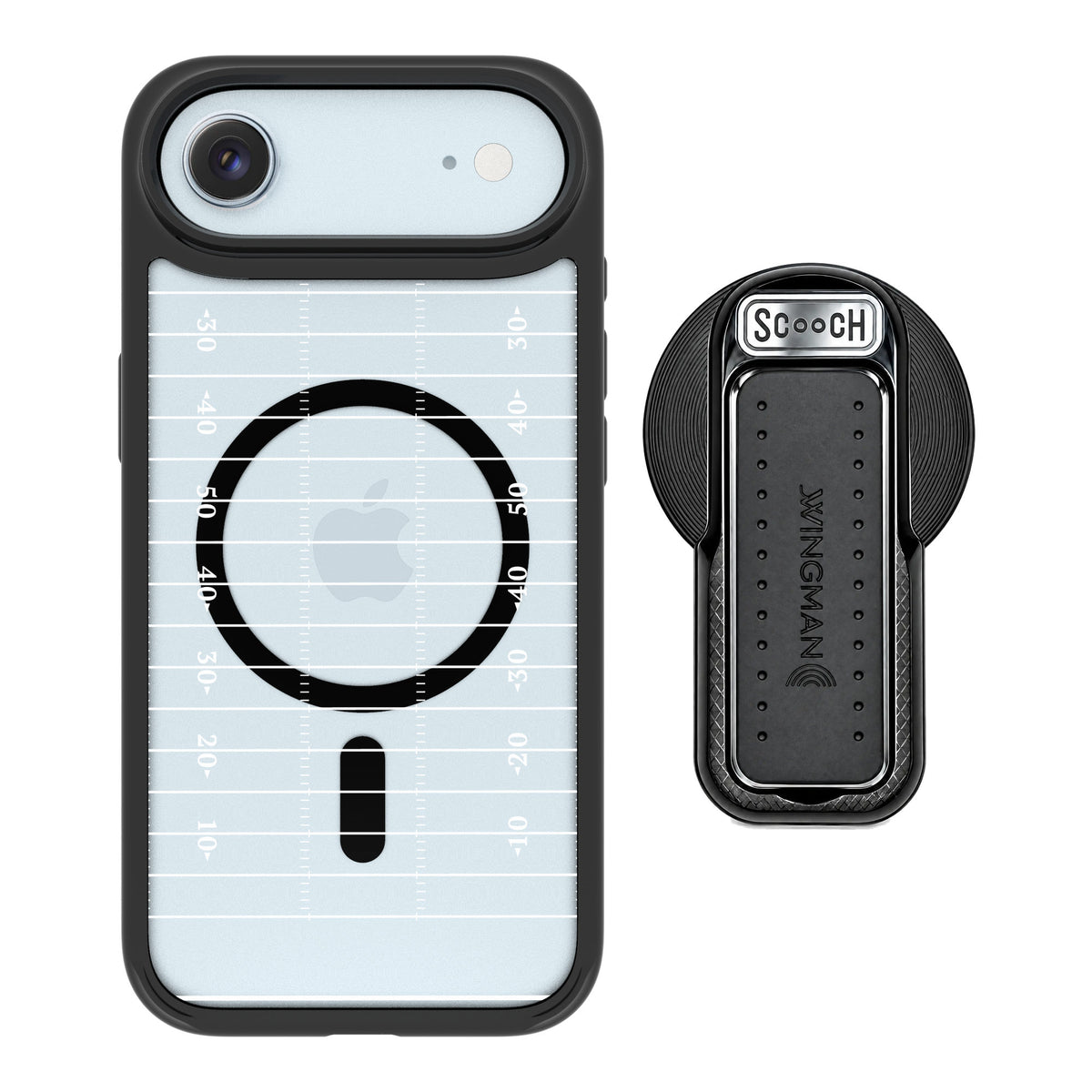 Scooch MagCase Yard Lines for iPhone Air — MagSafe Wingback Bundle - Black