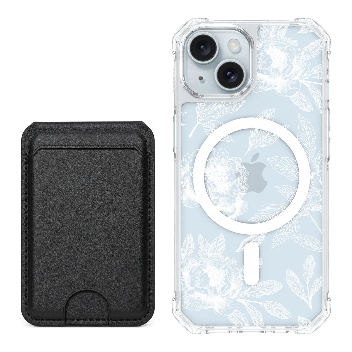 Scooch MagCase Chinoiserie for iPhone 15 — Black MagWallet Bundle