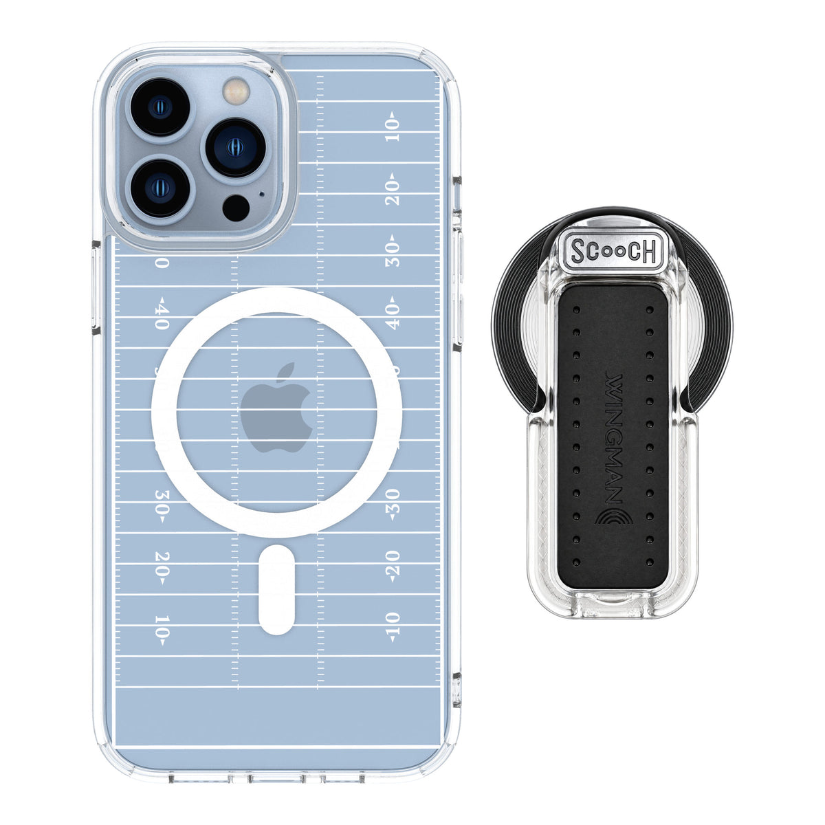 Scooch MagCase Yard Lines for iPhone 13 Pro Max — MagSafe Wingback Bundle - Clear
