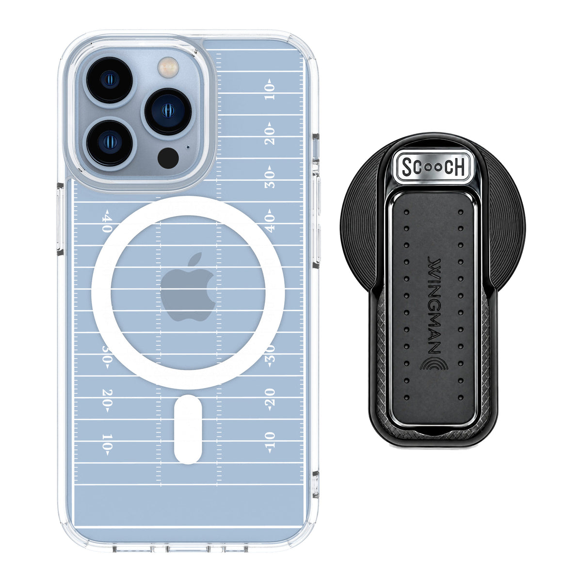 Scooch MagCase Yard Lines for iPhone 13 Pro — MagSafe Wingback Bundle - Black