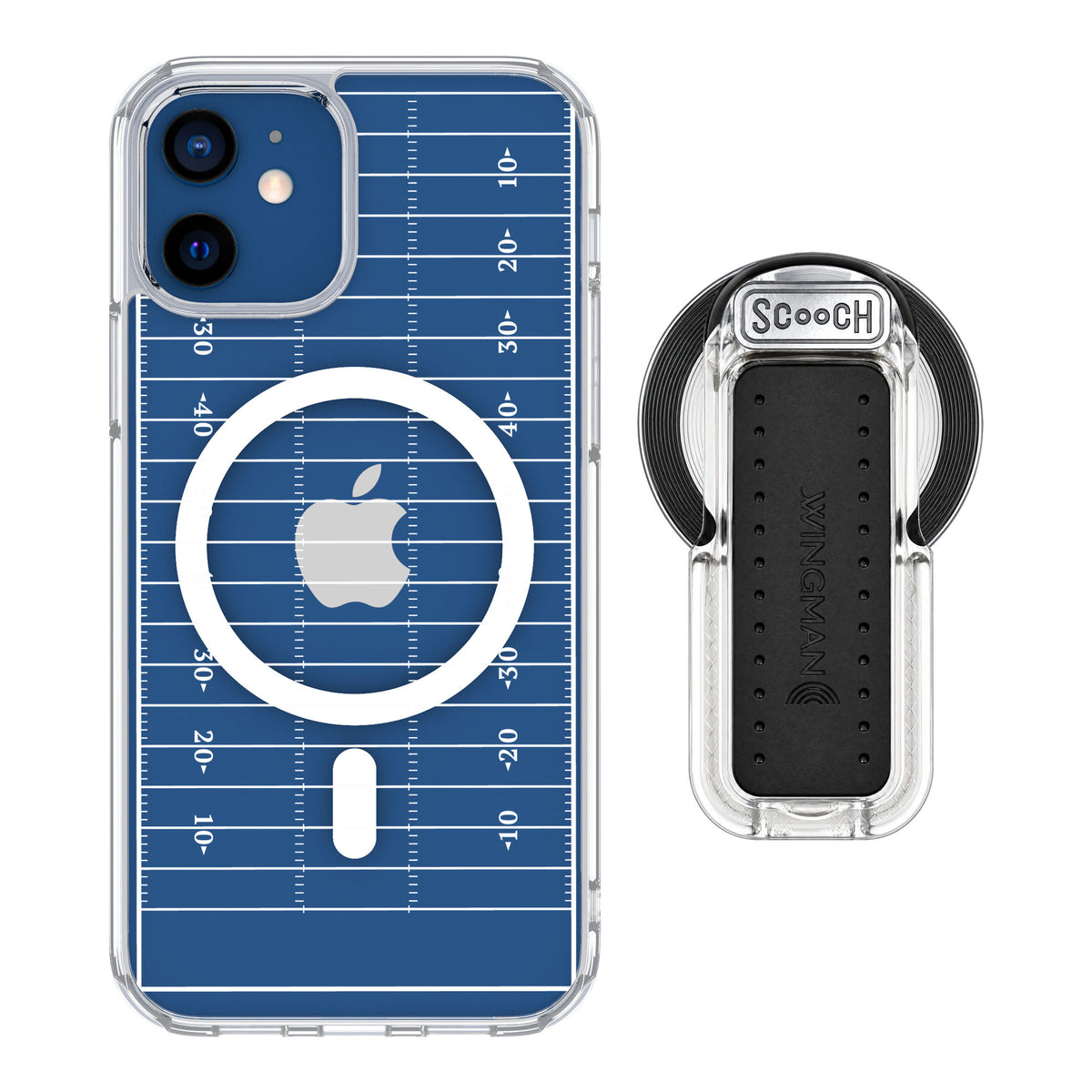 Scooch MagCase Yard Lines for iPhone 12 — MagSafe Wingback Bundle - Clear