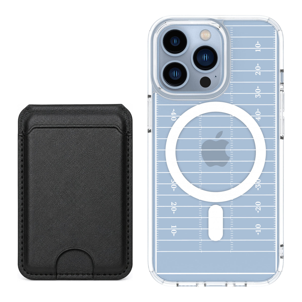 Scooch MagCase Yard Lines for iPhone 13 Pro — Black MagWallet Bundle