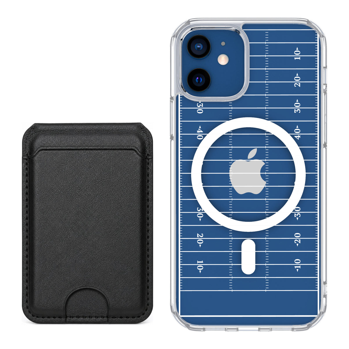 Scooch MagCase Yard Lines for iPhone 12 — Black MagWallet Bundle