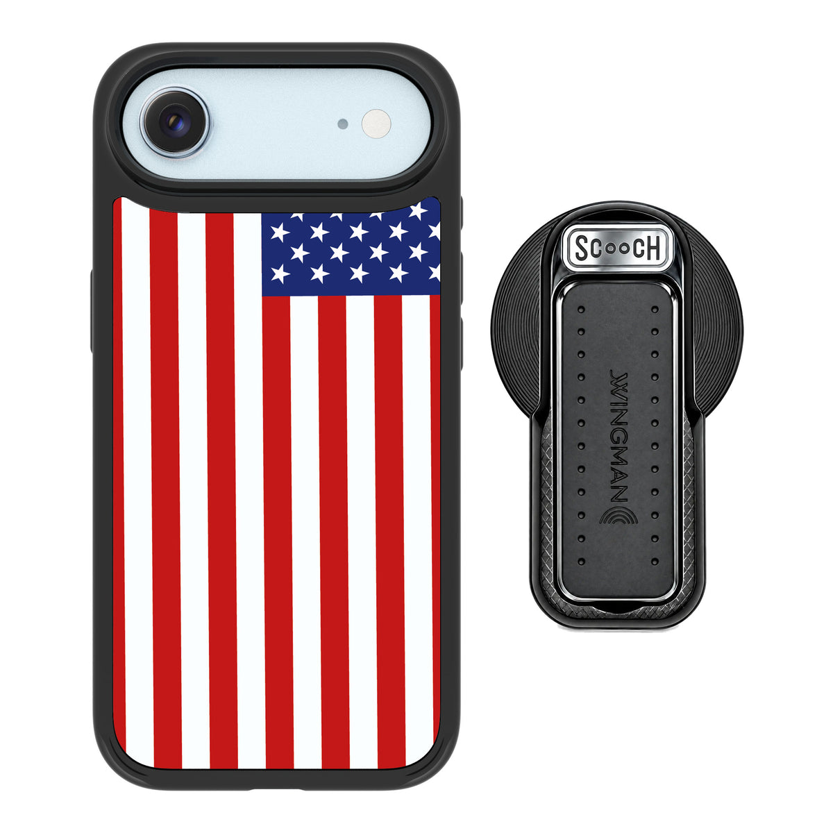 Scooch MagCase Stars And Stripes for iPhone Air — MagSafe Wingback Bundle - Black