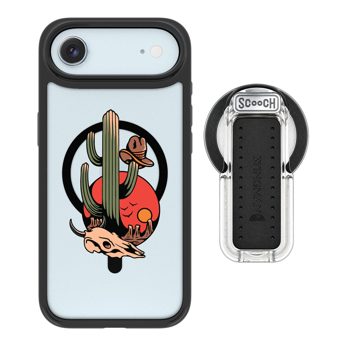 Scooch MagCase Cactus Flash for iPhone Air — MagSafe Wingback Bundle - Clear