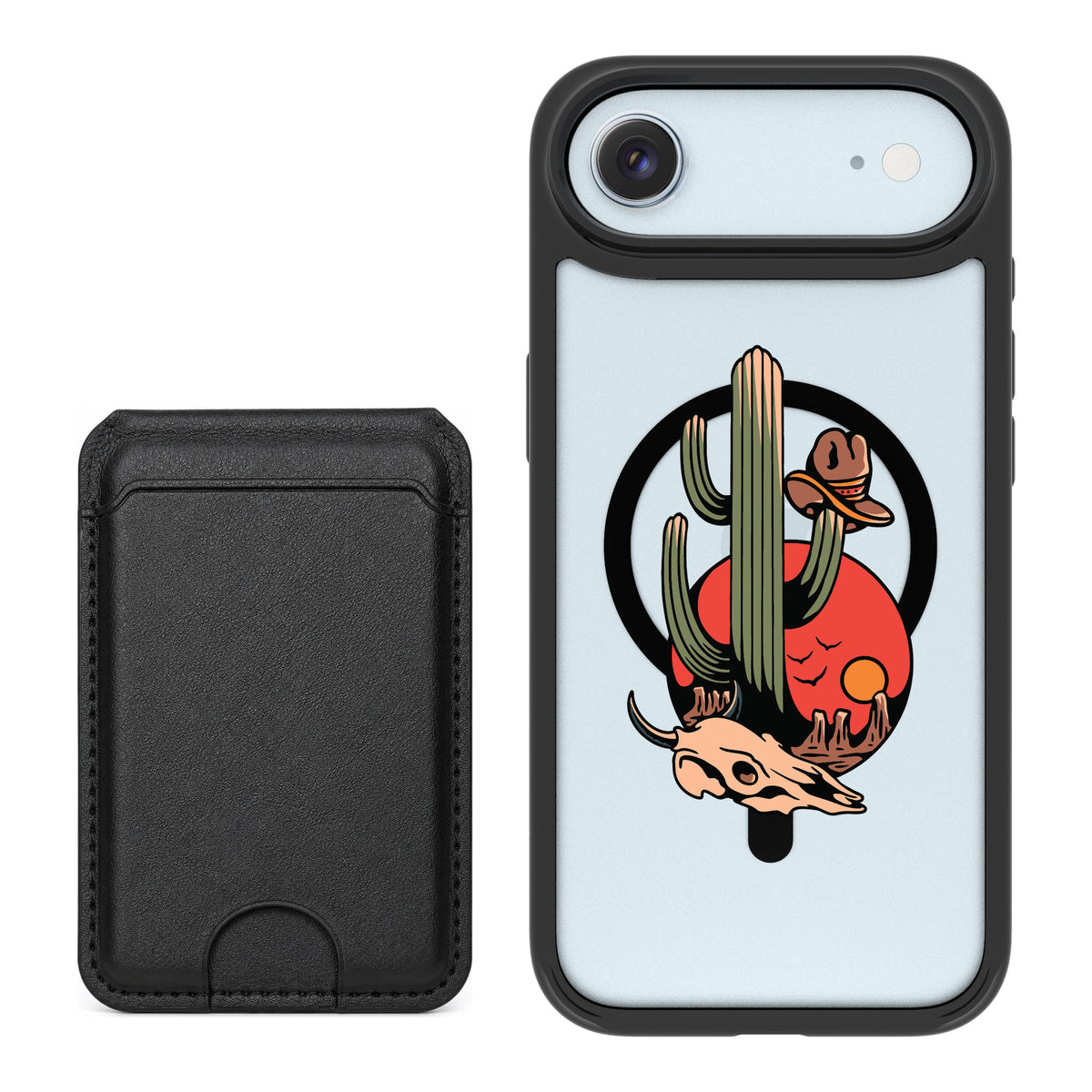 Scooch MagCase Cactus Flash for iPhone Air — Black MagWallet Bundle