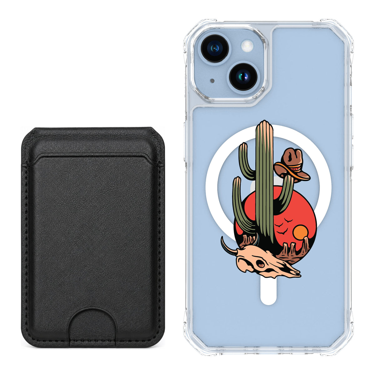 Scooch MagCase Cactus Flash for iPhone 14 — Black MagWallet Bundle