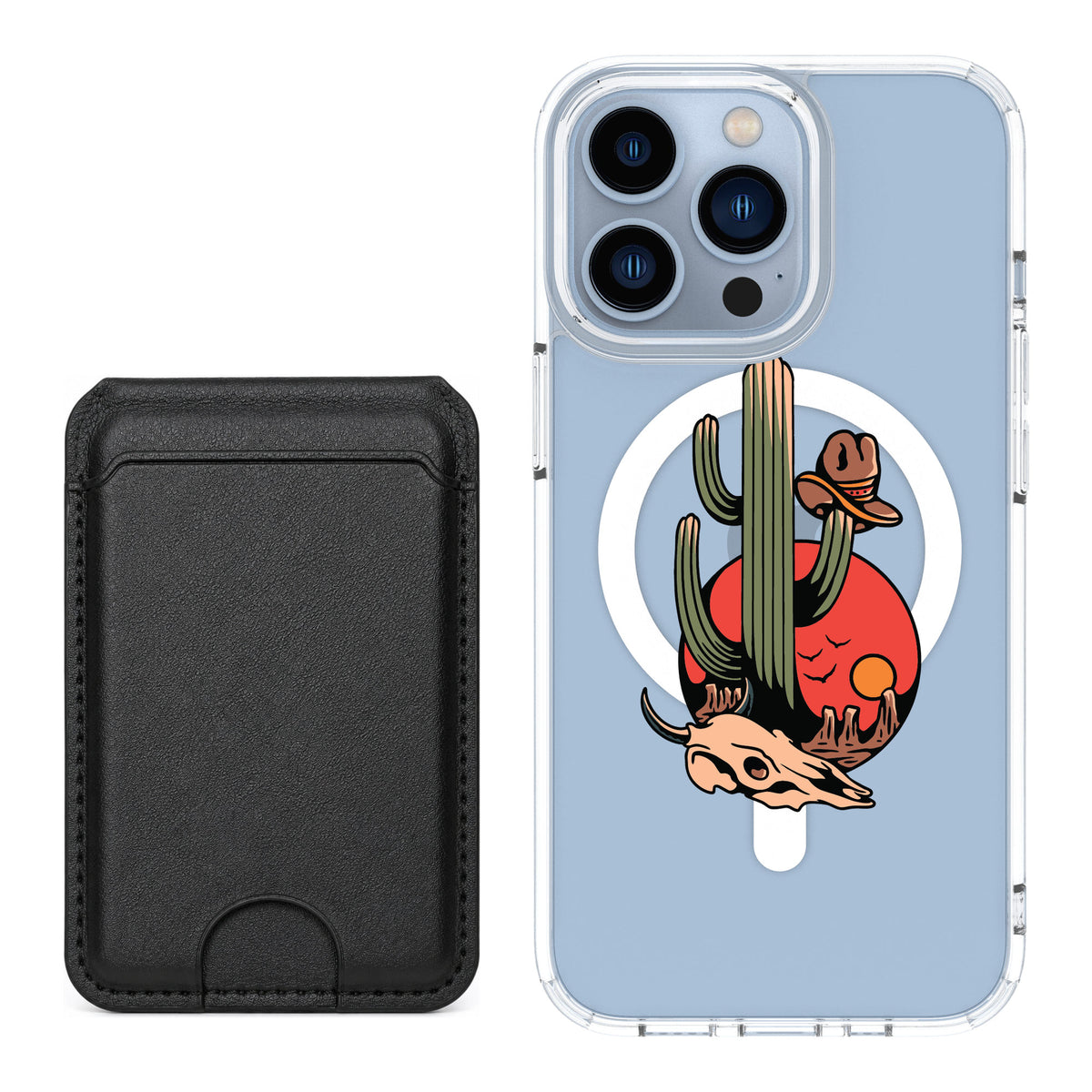 Scooch MagCase Cactus Flash for iPhone 13 Pro — Black MagWallet Bundle