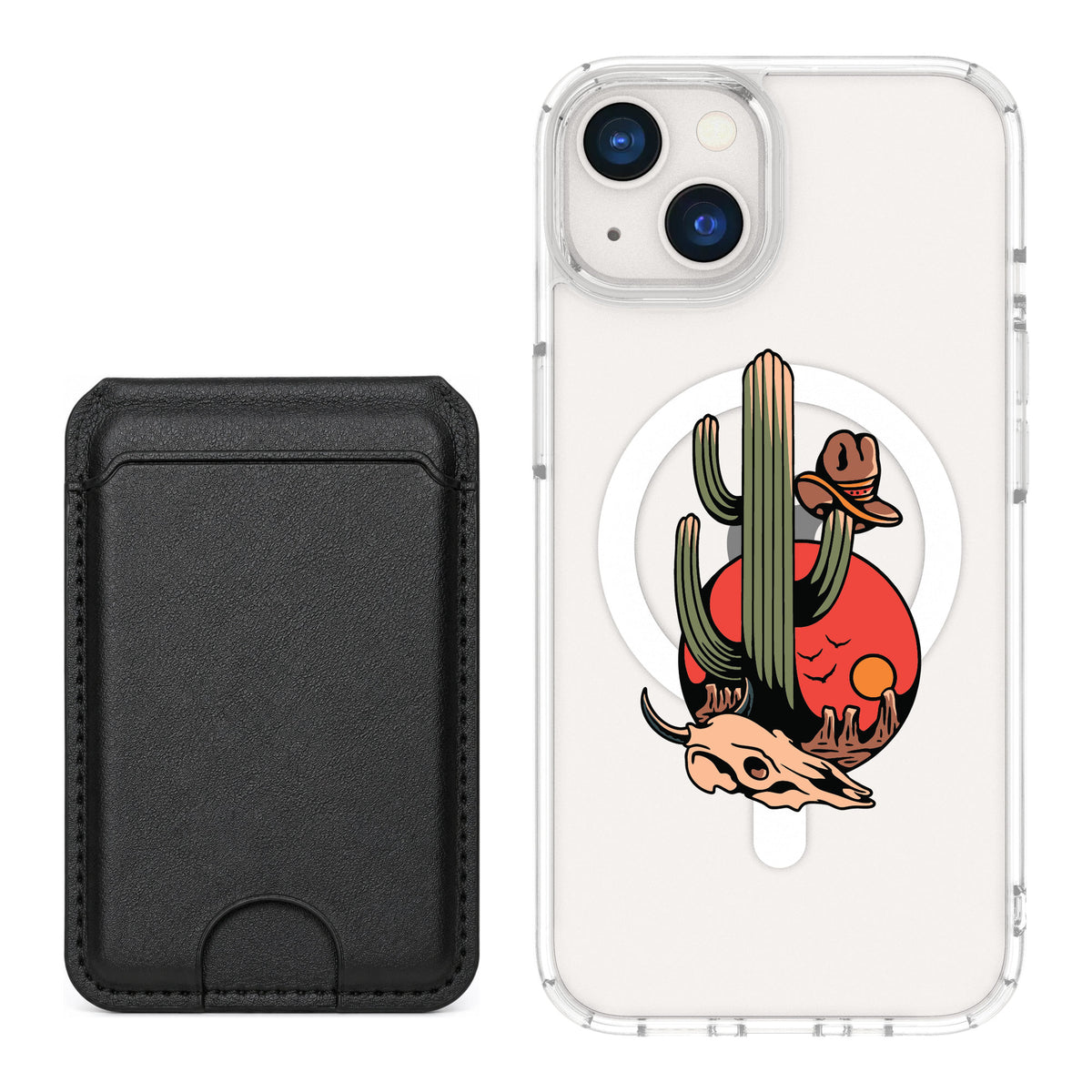 Scooch MagCase Cactus Flash for iPhone 13 — Black MagWallet Bundle