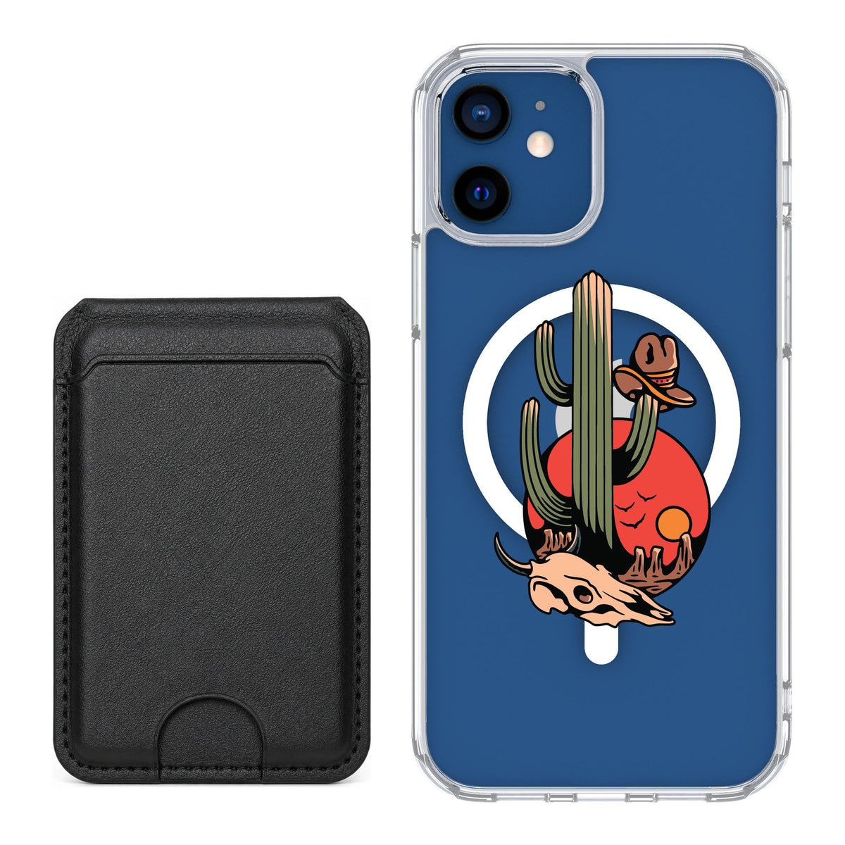 Scooch MagCase Cactus Flash for iPhone 12 — Black MagWallet Bundle