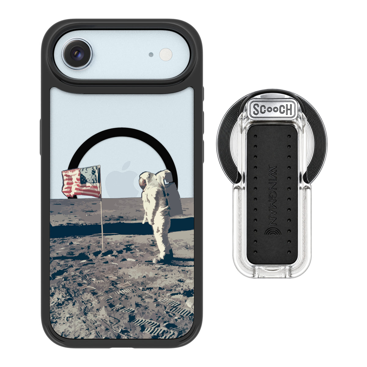 Scooch MagCase Lunar Landing for iPhone Air — MagSafe Wingback Bundle - Clear
