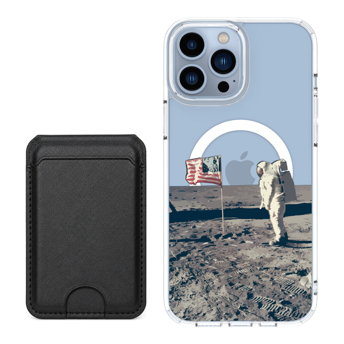 Scooch MagCase Lunar Landing for iPhone 13 Pro Max — Black MagWallet Bundle