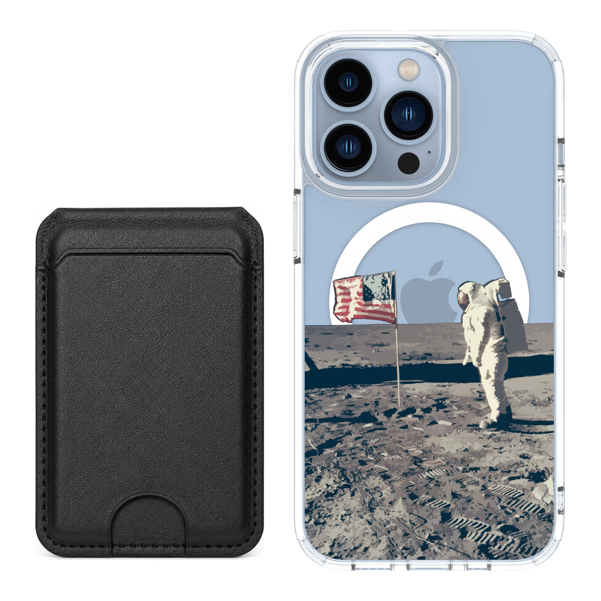 Scooch MagCase Lunar Landing for iPhone 13 Pro — Black MagWallet Bundle