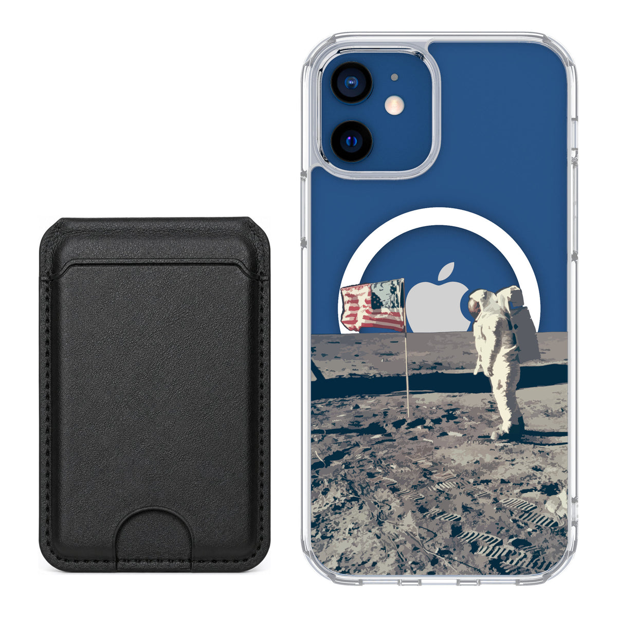 Scooch MagCase Lunar Landing for iPhone 12 — Black MagWallet Bundle