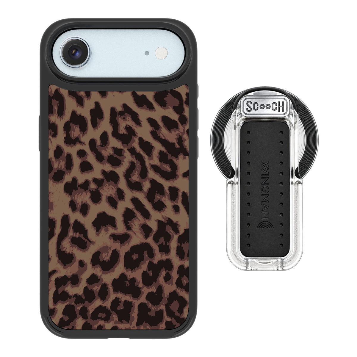 Scooch MagCase Luxe Leopard for iPhone Air — MagSafe Wingback Bundle - Clear