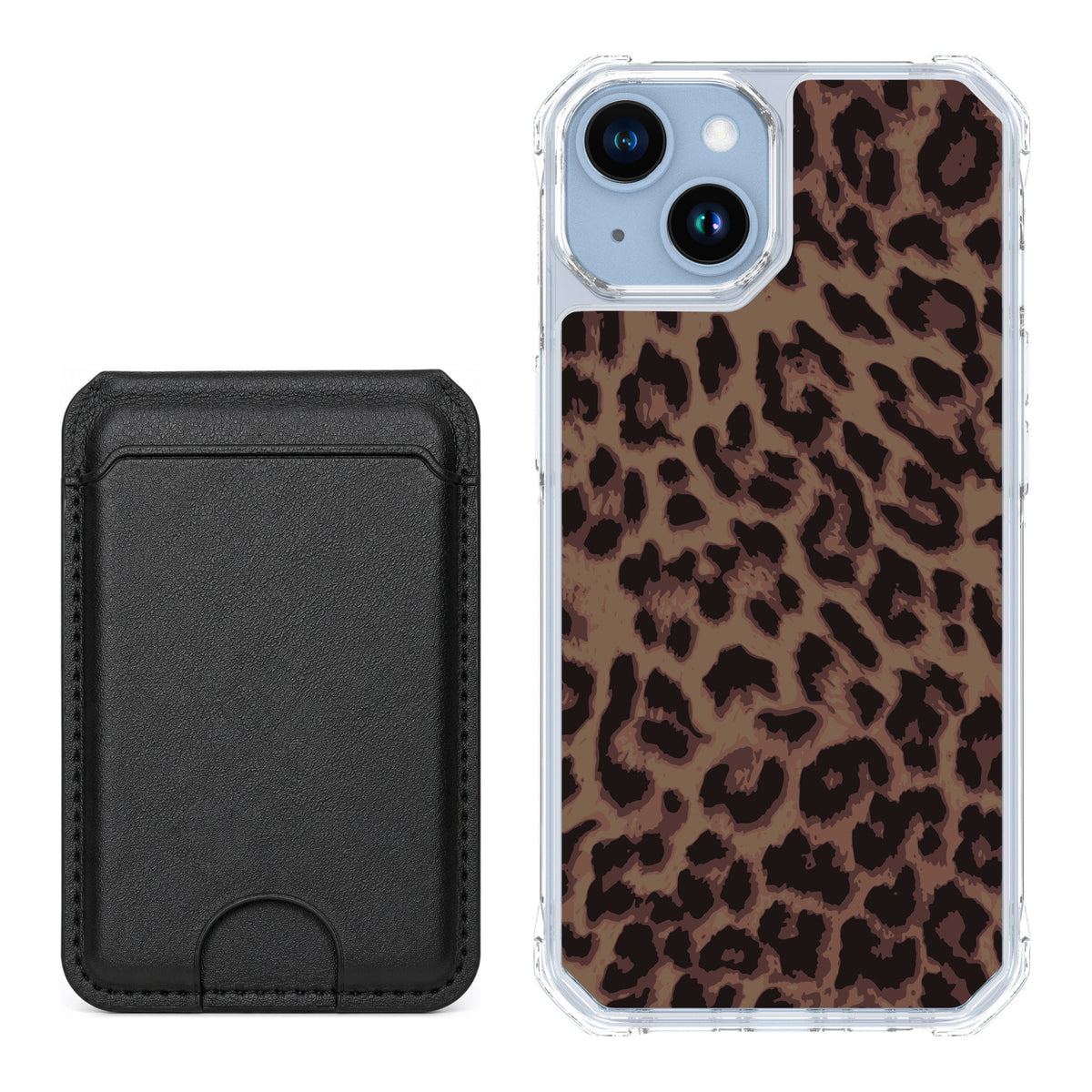 Scooch MagCase Luxe Leopard for iPhone 14 — Black MagWallet Bundle