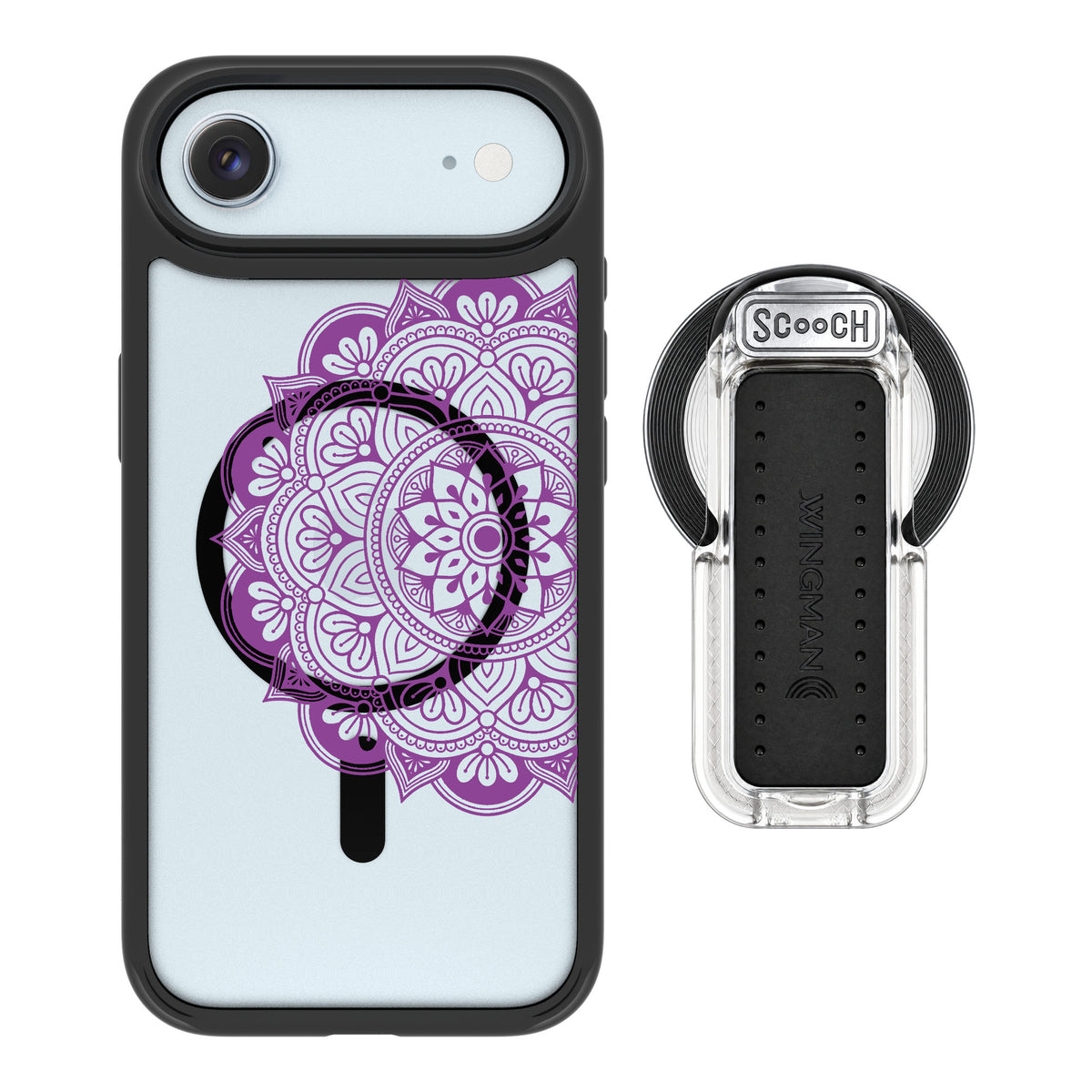 Scooch MagCase Mandala Dreams for iPhone Air — MagSafe Wingback Bundle - Clear
