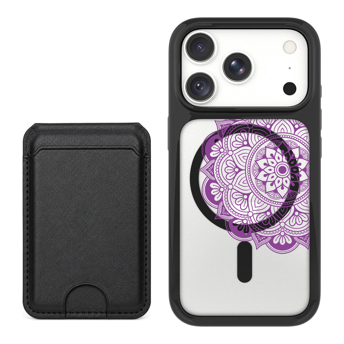 Scooch MagCase Mandala Dreams for iPhone 18 Pro — Black MagWallet Bundle