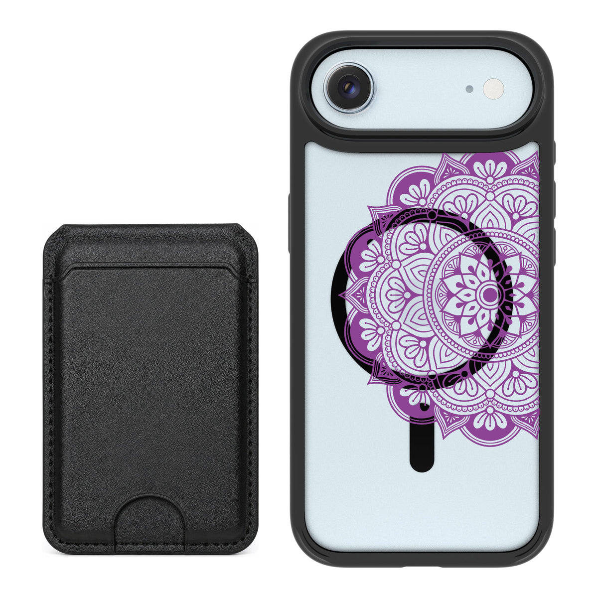 Scooch MagCase Mandala Dreams for iPhone Air — Black MagWallet Bundle