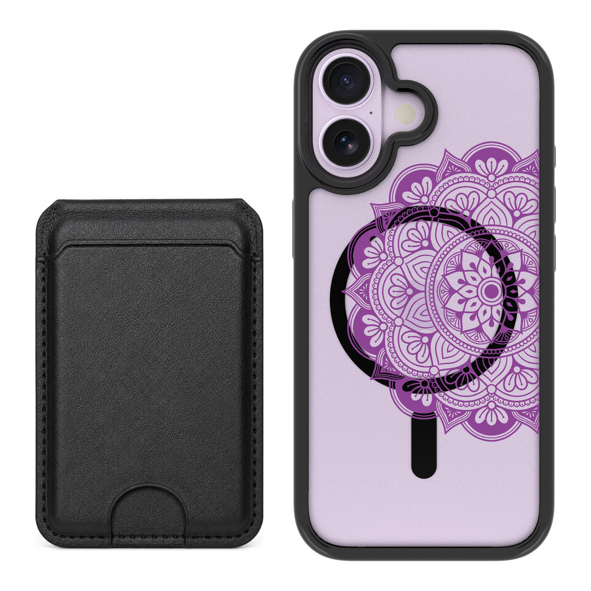 Scooch MagCase Mandala Dreams for iPhone 17 — Black MagWallet Bundle