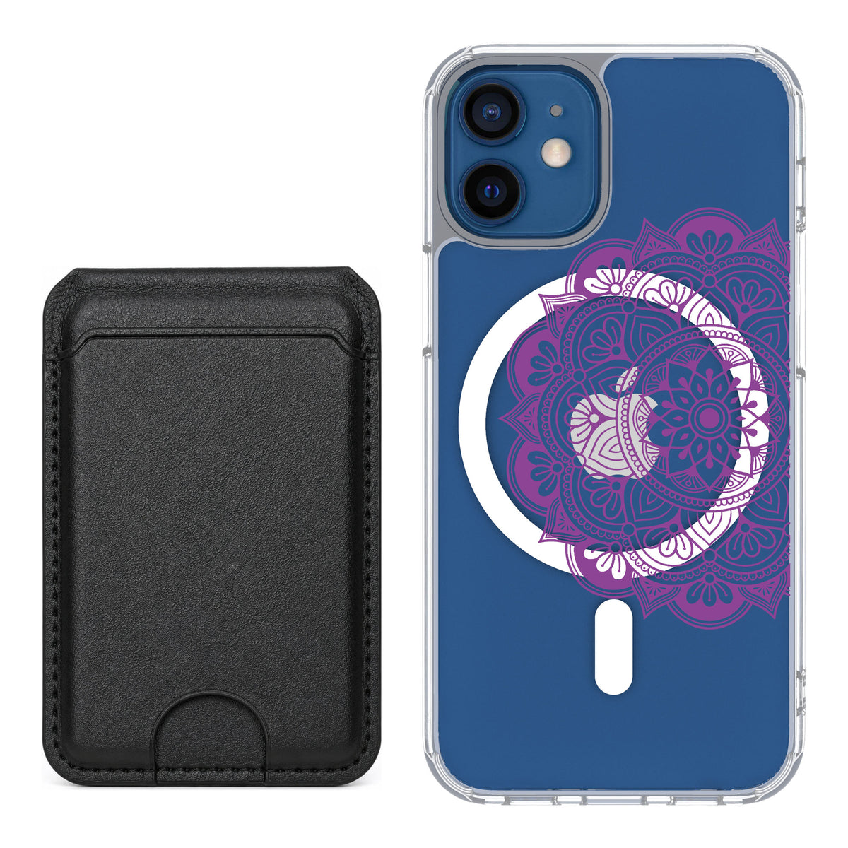 Scooch MagCase Mandala Dreams for iPhone 12 mini — Black MagWallet Bundle