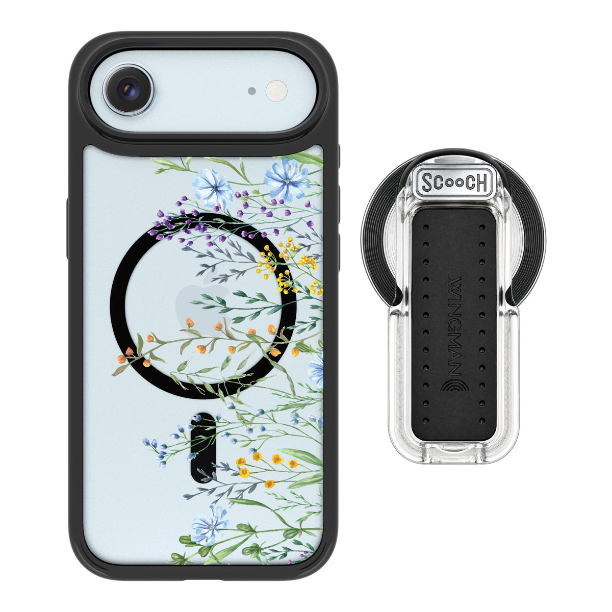 Scooch MagCase Meadow Bloom for iPhone Air — MagSafe Wingback Bundle - Clear