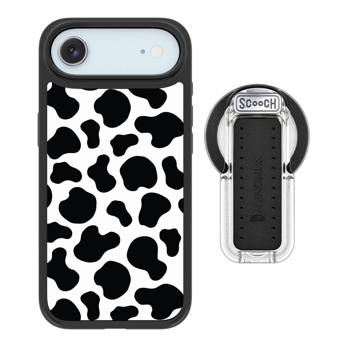 Scooch MagCase Cow Print for iPhone Air — MagSafe Wingback Bundle - Clear