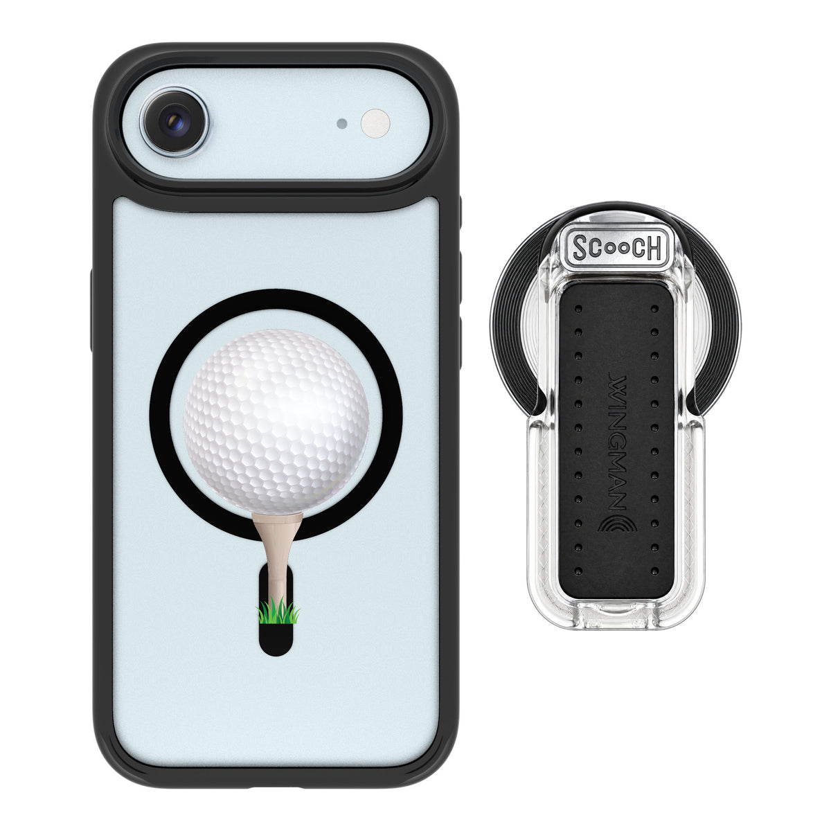 Scooch MagCase Tee Time for iPhone Air — MagSafe Wingback Bundle - Clear